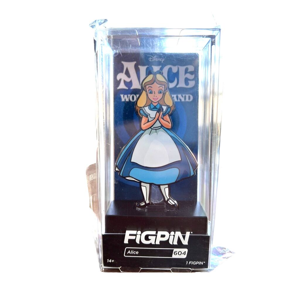 FiGPiN Alice in Wonderland #604 Disney Enamel Pin in Display Case